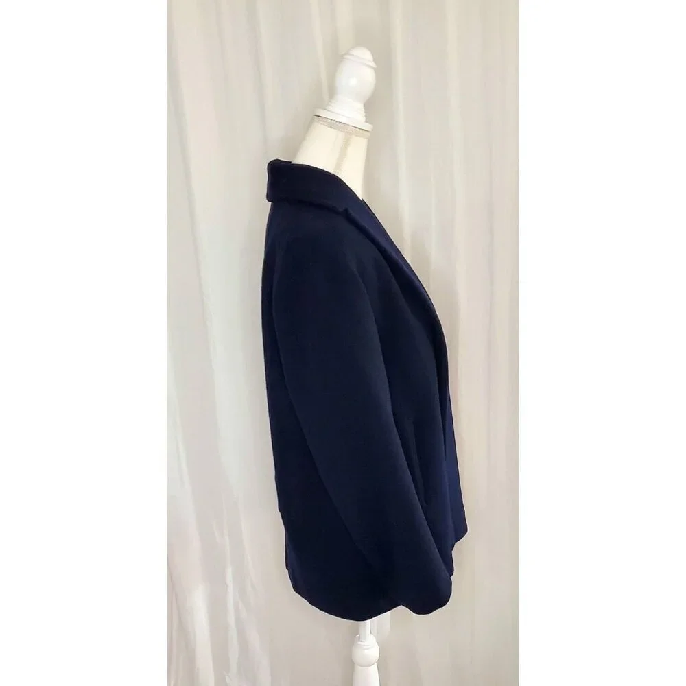 Rare Stroocks WoolL.S. Ayres Indianapolis Open Front Coat Dark Romantic Warm Lrg - Picture 6 of 16